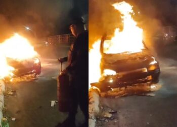 Incêndio em carro se espalha e atinge casa na Av. Presidente Vargas; família foi resgatada