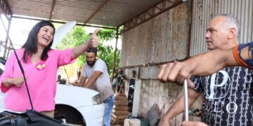 Rose Modesto quer “maior presença da prefeitura nos distritos”, durante visita a Anhanduí