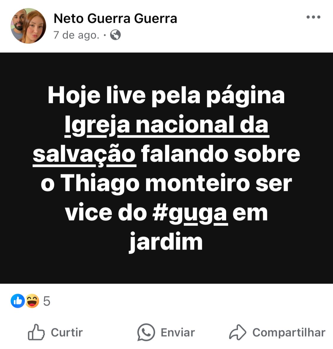 Pastor é multado por usar fan page da Igreja para fazer propaganda eleitoral em Jardim MS