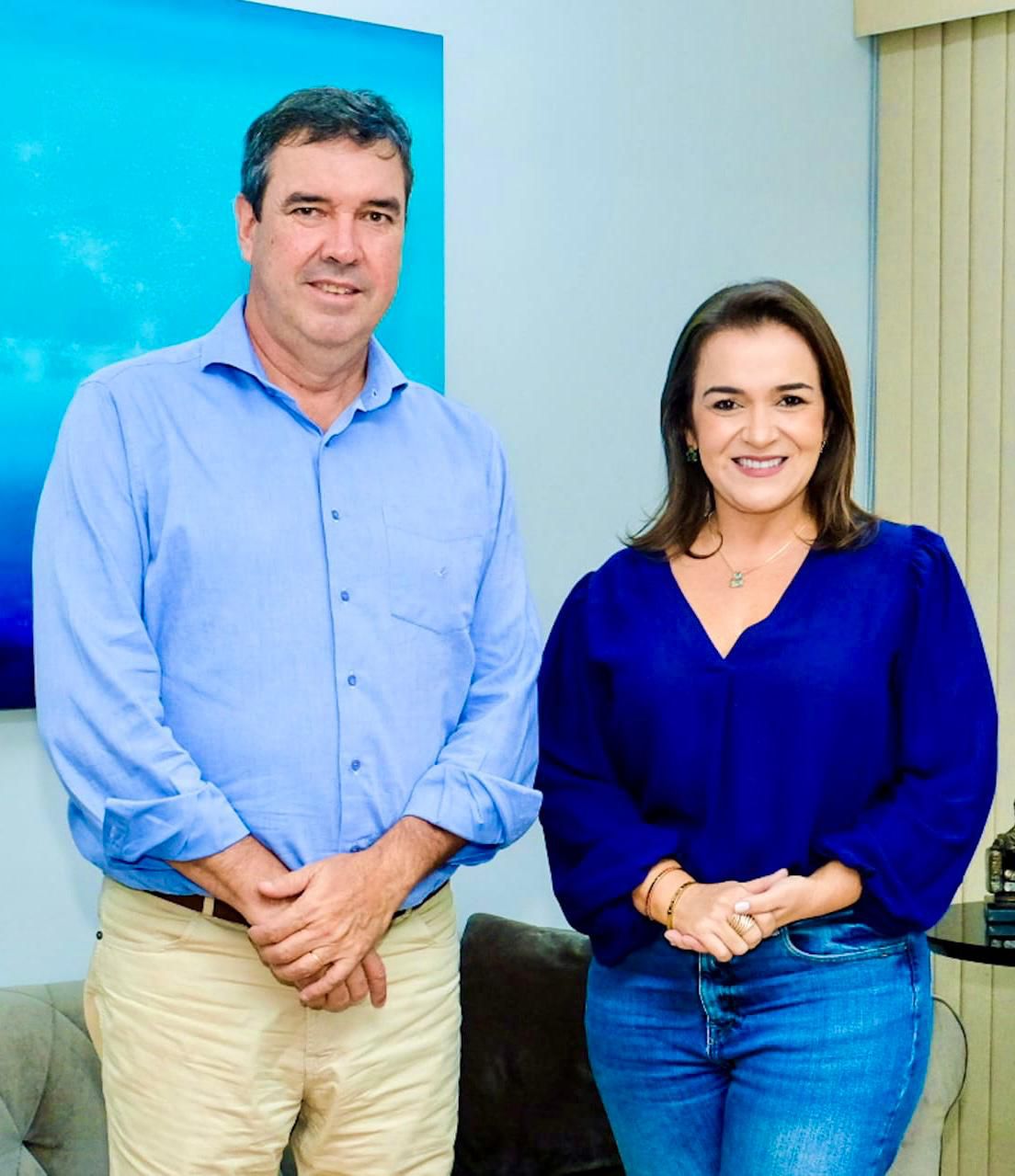 Governador Eduardo Riedel declara apoio à reeleição da prefeita Adriane Lopes ao lado da senadora Tereza Cristina (vídeo)
