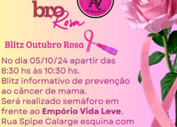 Outubro Rosa: Grupo “As Vencedoras” promove blitz informativa sobre prevenção ao câncer de mama no próximo sábado