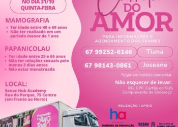 Carreta do Amor oferece exames gratuitos no Senac Hub Academy em Campo Grande
