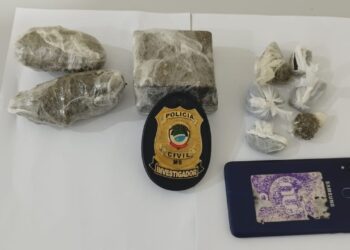 Polícia Civil desmonta ponto de venda de drogas e prende traficante em Coxim