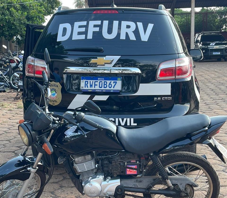 Polícia apreende motocicleta adulterada em Campo Grande; suspeito é detido