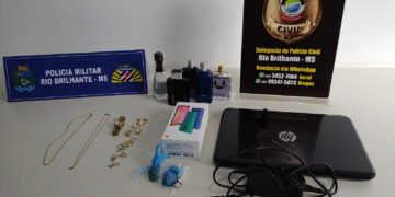 Operação conjunta prende suspeito de furtos e recupera bens em Rio Brilhante