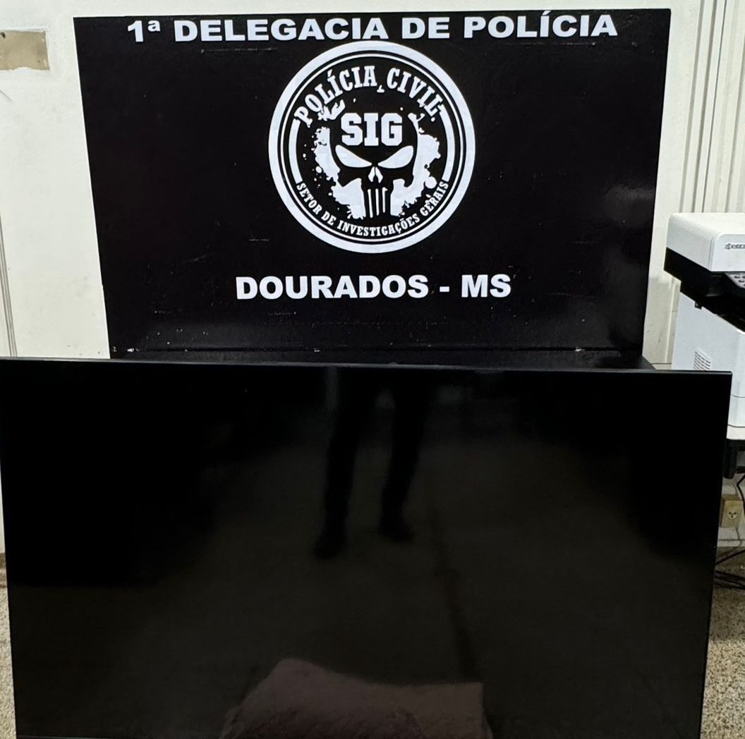 Polícia Civil esclarece furto em Dourados e prende mulher com televisão roubada e arma de fogo