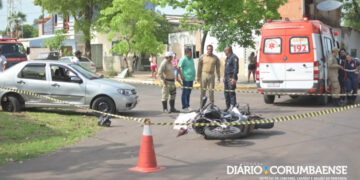 Guarda municipal morre ao bater moto em carro na cidade de Corumbá