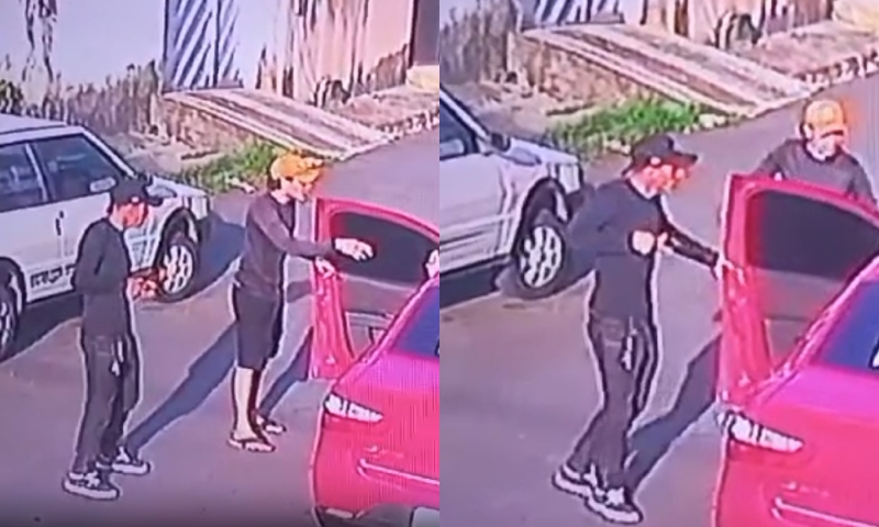 Homem com criança de colo é rendido por criminosos e tem carro roubado