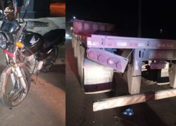 Motociclista morre após colidir com caminhão estacionado em Anastácio