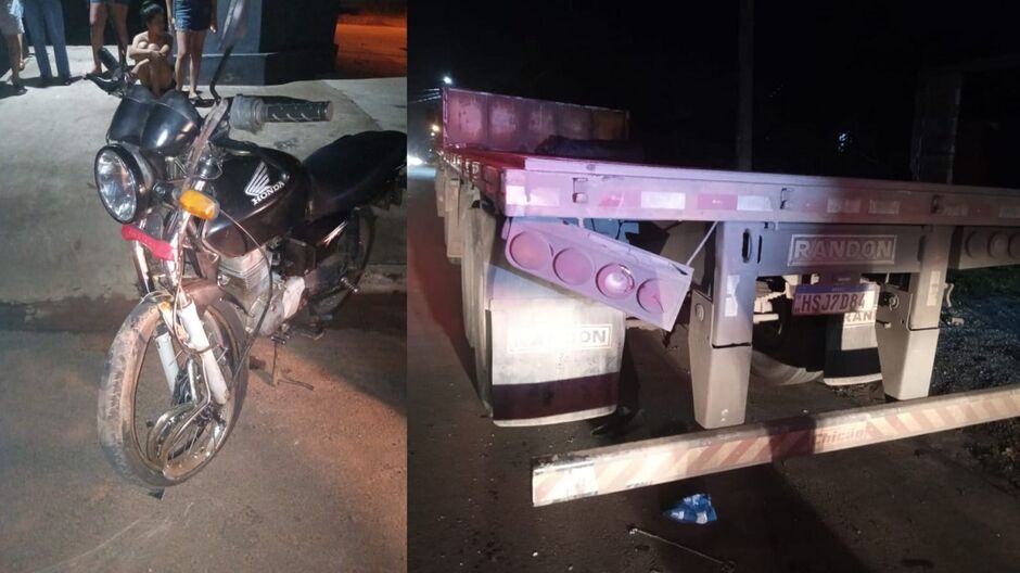 Motociclista morre após colidir com caminhão estacionado em Anastácio