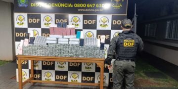 Polícia Militar apreende veículo carregado com quase R$ 700 mil em mercadorias irregulares em Ponta Porã