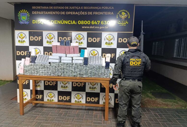 Polícia Militar apreende veículo carregado com quase R$ 700 mil em mercadorias irregulares em Ponta Porã