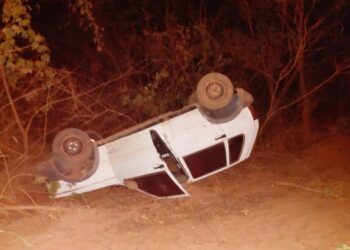 Capotamento na MS-423 deixa jovem ferido em Rio Verde do Mato Grosso