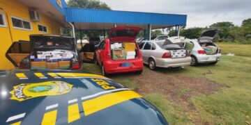 PRF apreende quatro veículos com mercadorias estrangeiras em Brasilândia”