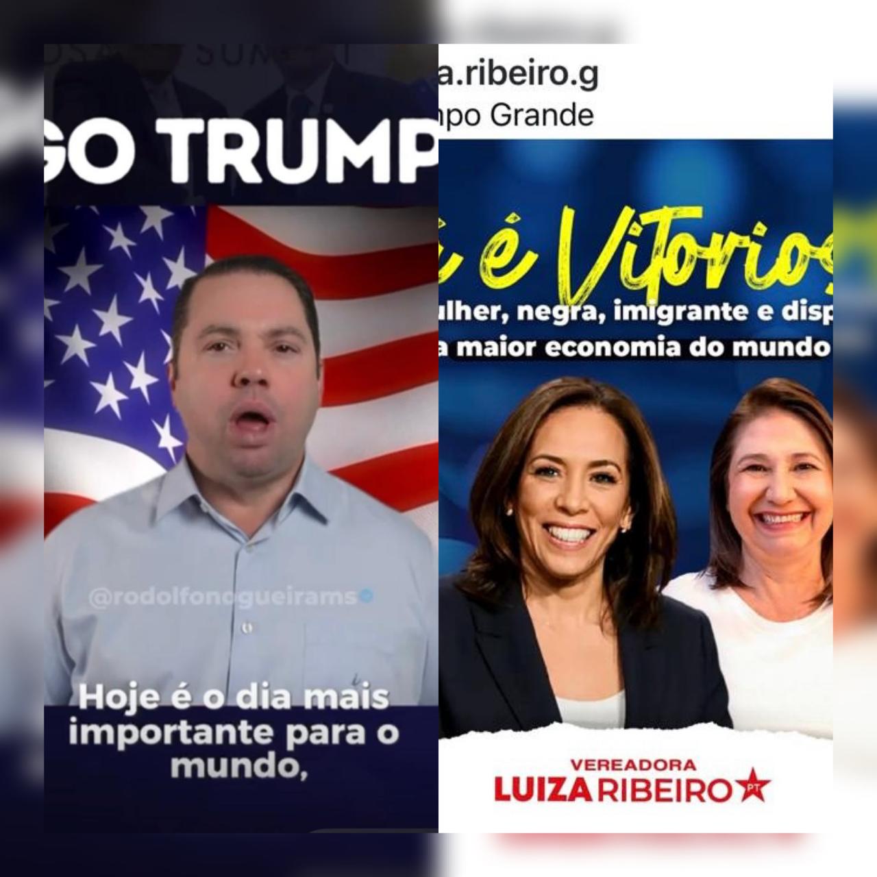 Políticos de MS declaram apoio Trump ou Kamala, acirram polarização e aguçam a comédia 
