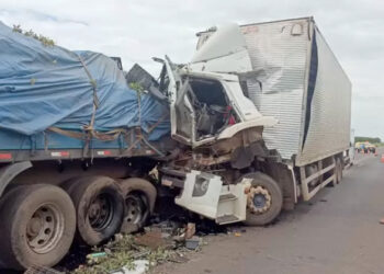 Grave acidente em trecho “pare-e-siga” da MS-306 deixa motorista ferido em Cassilândia