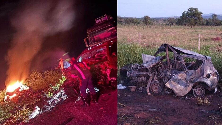 Vídeo: Acidente na BR-060 deita  três  mortos e dois feridos em Camapuã