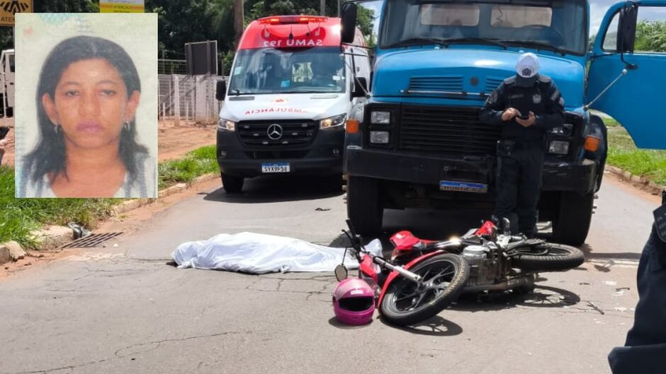 Imagens fortes: Bombeiro e Samu tentam salvar, mas motociclista m*rre após ser prensada por caminhão 
