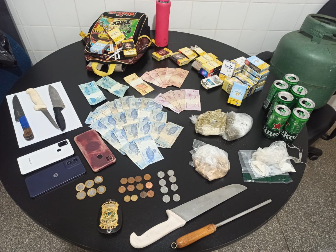 Polícia Civil de Corguinho prende três suspeitos por tráfico e furto qualificado