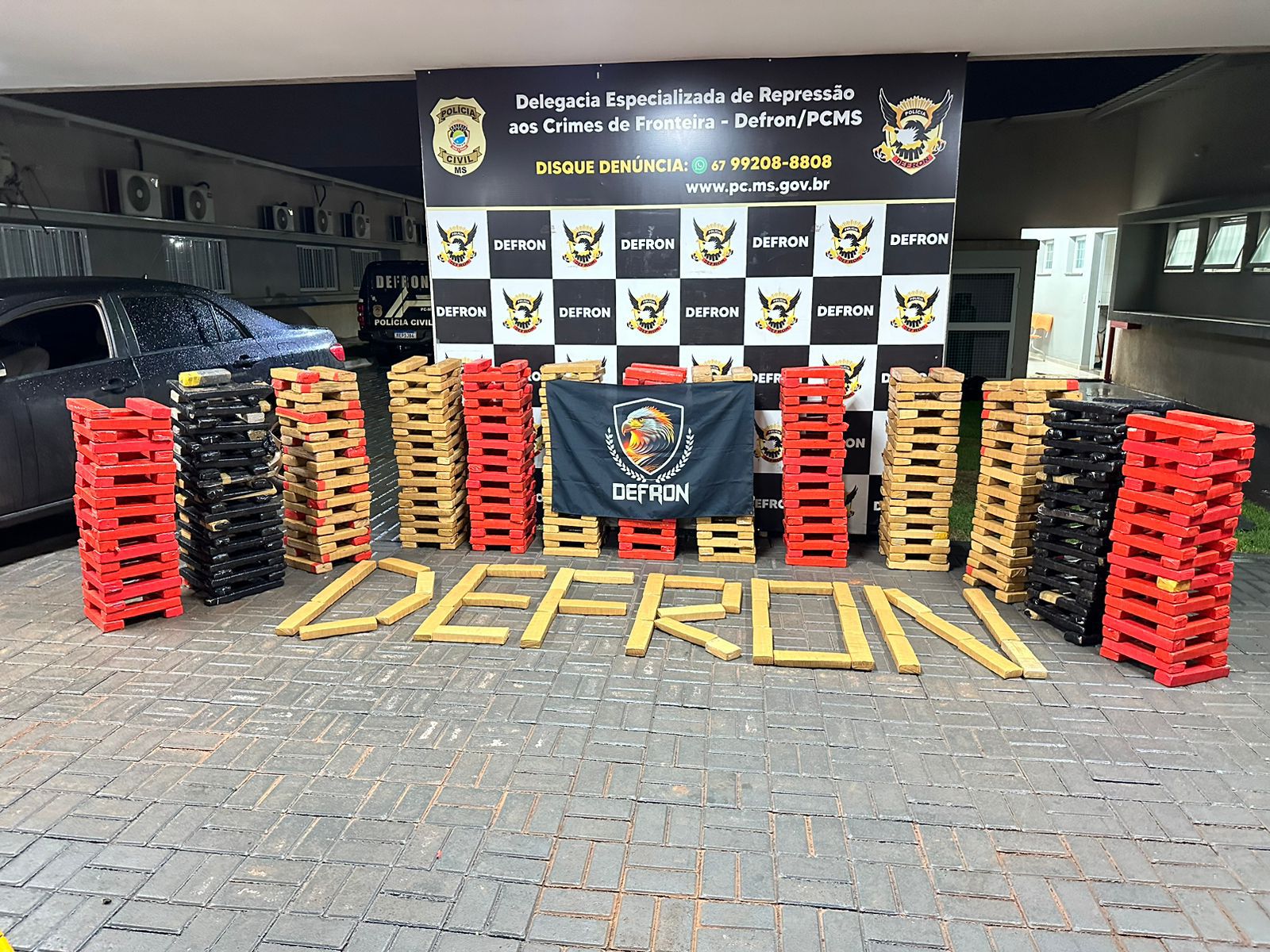 DEFRON apreende 703Kg de maconha em Ponta Porã durante Operação Protetor