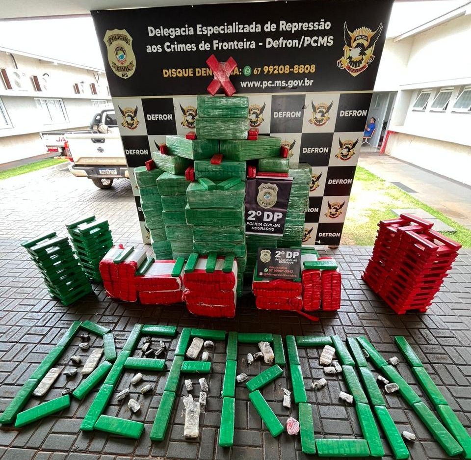 Operação Protetor: Polícia Civil apreende 1.786 kg de maconha e prende dois suspeitos em Dourados