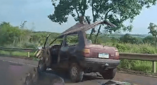 Mulher morre em acidente na BR-158 e motorista é preso por dívida de pensão alimentícia