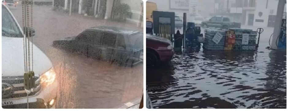 Temporal em Paranaíba causa alagamentos e estragos na cidade