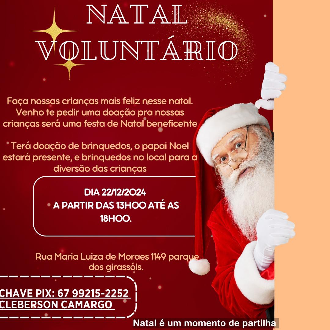 Natal solidário no Bairro União arrecada doações para dia de brincadeiras e solidariedade 
