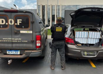 Três veículos carregados com cigarros contrabandeados são interceptados na MS-164