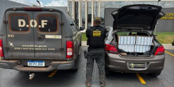 Três veículos carregados com cigarros contrabandeados são interceptados na MS-164