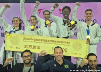 Brasil é bicampeão por equipes na Copa do Mundo de taekwondo na China