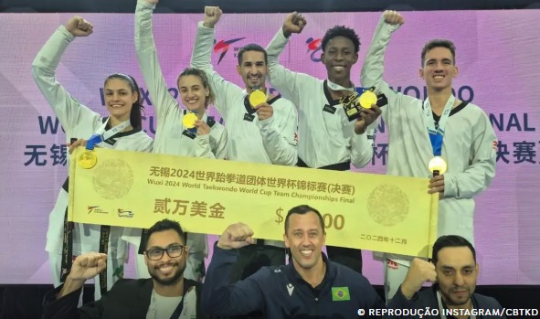 Brasil é bicampeão por equipes na Copa do Mundo de taekwondo na China