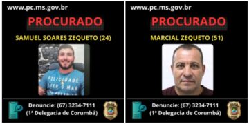 Polícia pede apoio da população para localizar autores de duplo homicídio ocorrido em Corumbá