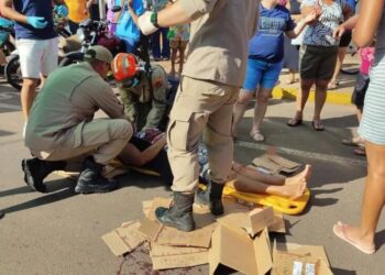 Idosa é atropelada em faixa de pedestres na região central de Bataguassu