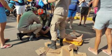 Idosa é atropelada em faixa de pedestres na região central de Bataguassu