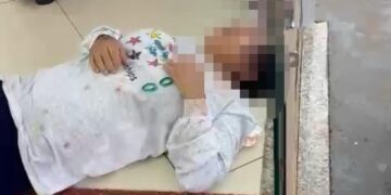 Vídeo: Espancada pelo companheiro, mulher no puerpério é socorrida em estado grave em drogaria no Aero Rancho 