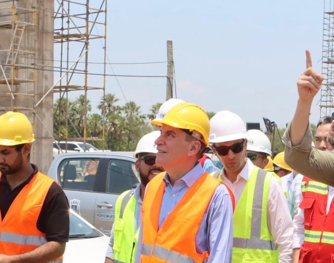 Paulo Corrêa ressalta o potencial da Rota Bioceânica durante visita à obra da ponte binacional