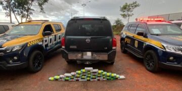 Ação conjunta da PRF e PM resulta na apreensão de 38,4kg de cocaína em Paranaíba