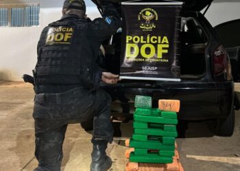 Ação policial na MS-040: Homem é preso com 22 quilos de maconha