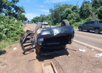 Motorista morre em capotamento na BR-262 em Terenos