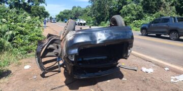 Motorista morre em capotamento na BR-262 em Terenos