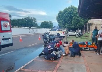 Colisão de motocicletas deixa duas pessoas feridas em Aquidauana