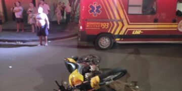 Acidente em Nova Andradina deixa motoentregador, condutora e criança feridos