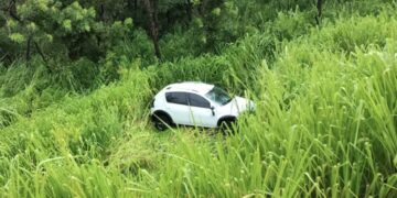 Capotamento na BR-060 em Camapuã deixa motorista e passageiro feridos