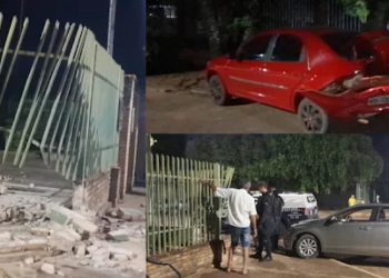 Taxista embriagado causa acidente em Aquidauana e é detido pela polícia