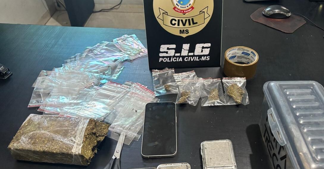 Jovem é preso por tráfico de drogas em Bonito