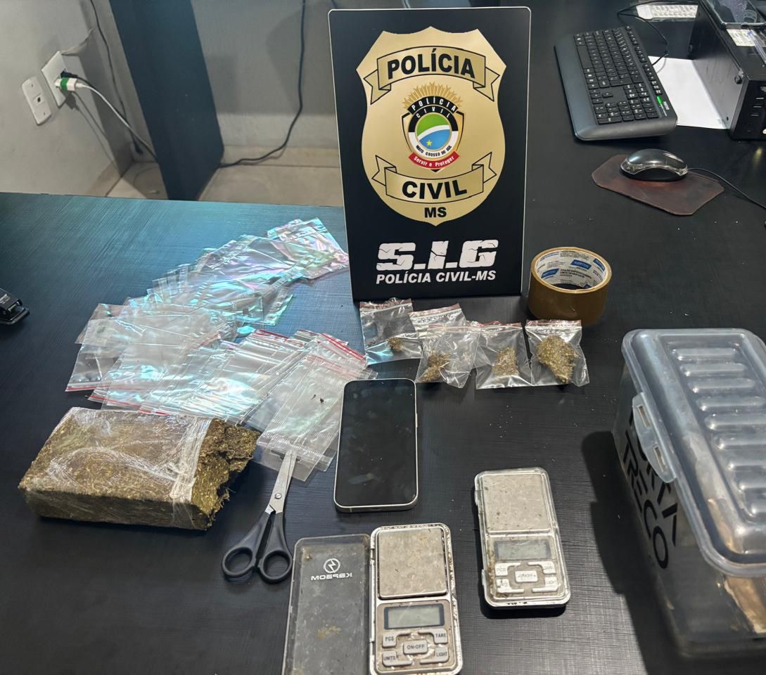 Jovem é preso por tráfico de drogas em Bonito
