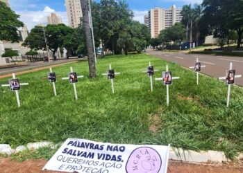 Em vez de flores, cruzes: vítimas de feminicídios são lembradas em ato neste 8 de março 