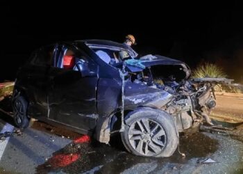 Acidente com três veículos deixa uma vítima fatal na MS-338