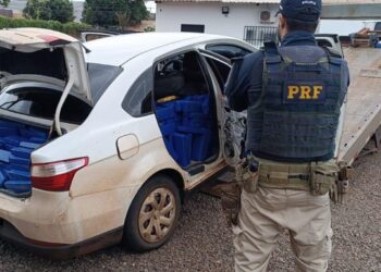 Mais de uma tonelada de maconha é apreendida após perseguição na BR-060 em Campo Grande
